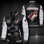 Arizona Coyotes Leather Bomber Jacket