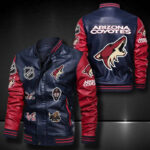 Arizona Coyotes Leather Bomber Jacket