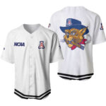 Arizona Wildcats Classic White With Mascot Gift For Arizona Wildcats Fans Baseball Jersey