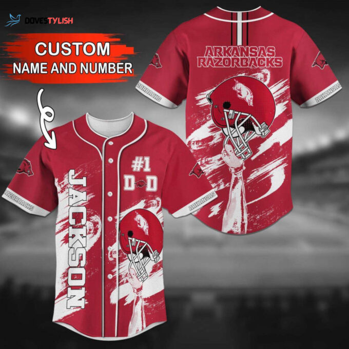 Arkansas Razorbacks Personalized Baseball Jersey