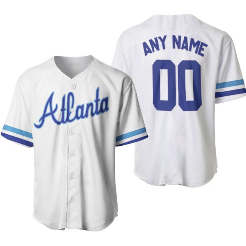 Atlanta Braves Cooperstown Collection Mesh Wordmark Designed Allover Custom Gift For Atlanta Fans Baseball Jersey