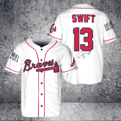 Atlanta Braves Taylor Swift Fan Baseball Jersey Gift for Men Dad