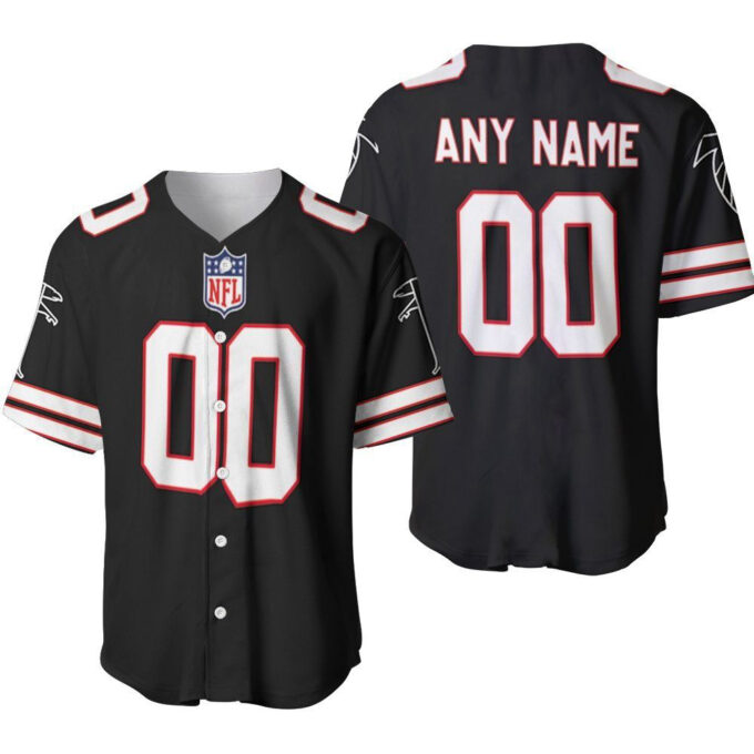 Atlanta Falcons American Football Vintage Black Designed Allover Custom Gift For Atlanta Fans Baseball Jersey