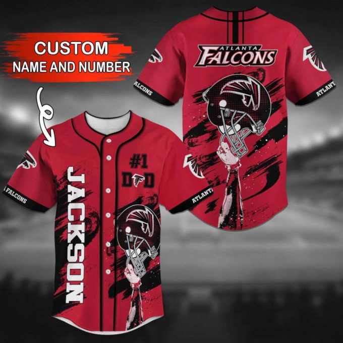 Atlanta Falcons Personalized Baseball Jersey Gift for Men Dad
