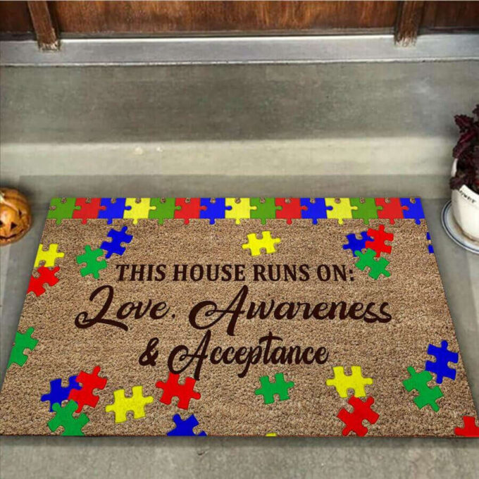 Autism Awareness Easy Clean Welcome DoorMat