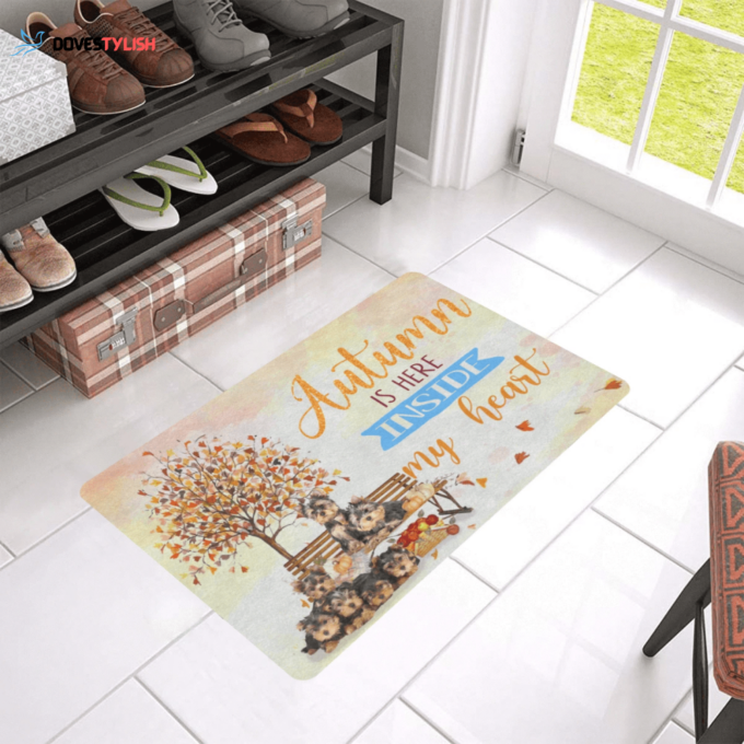 Autumn Dog Easy Clean Welcome DoorMat