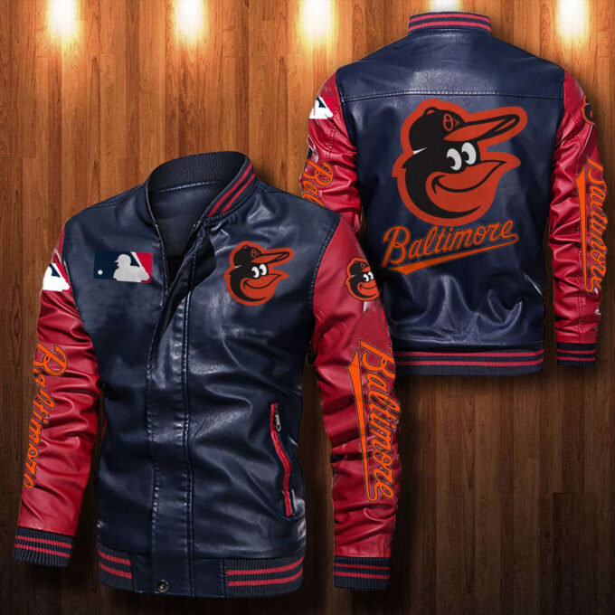 Baltimore Orioles Leather Bomber Jacket