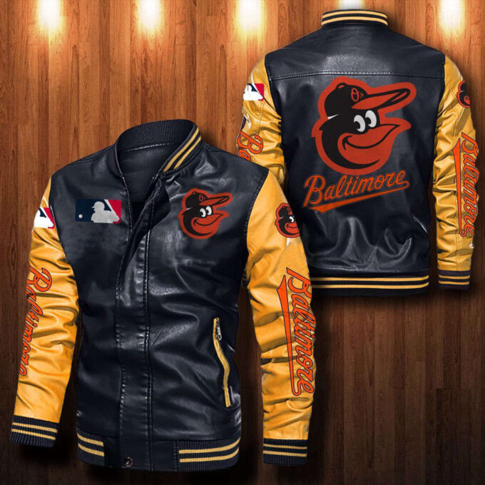 Baltimore Orioles Leather Bomber Jacket