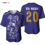 Baltimore Ravens Ed Reed 20 Hall Of Fame Best Player America Football Designed Allover Gift For Ravens Fans Baseball Jersey