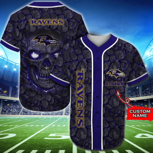 Baltimore Ravens Personalized Baseball Jersey