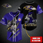 Baltimore Ravens Personalized Baseball Jersey