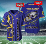 Baltimore Ravens Personalized Baseball Jersey