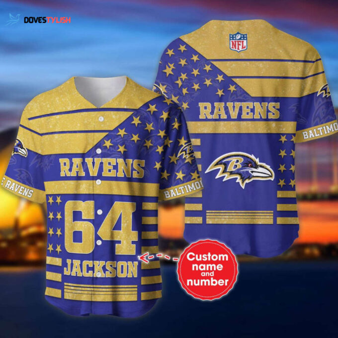 Baltimore Ravens Personalized Baseball Jersey