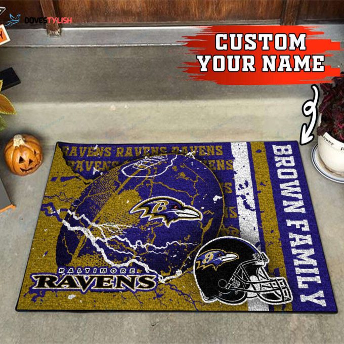 Baltimore Ravens Personalized Doormat Home Decor 2024