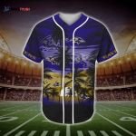 Baltimore Ravens Tropical Baseball Jersey Gift for Men Dad