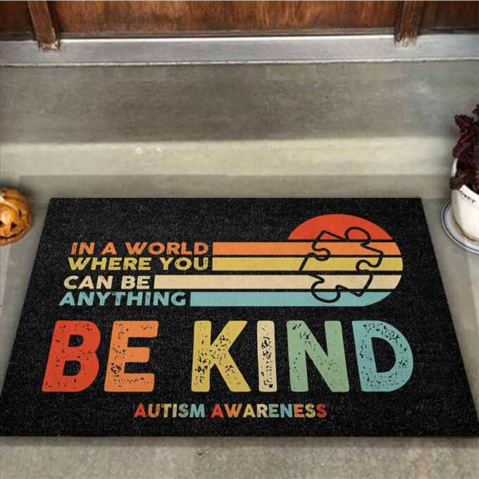 Be Kind Autism Awareness Doormat Autism Home Decor Autism Awareness Gift Idea HT