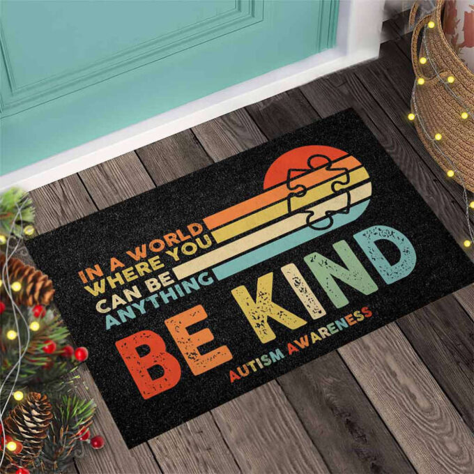 Be Kind Autism Awareness Doormat Autism Home Decor Autism Awareness Gift Idea HT