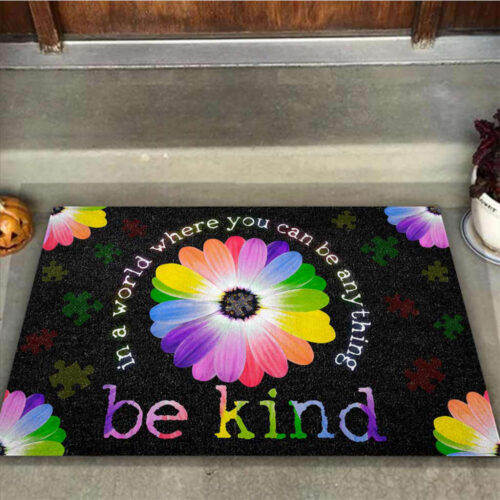 Be Kind Puzzle Autism Awareness Doormat Autism Home Decor Autism Awareness Gift Idea HT