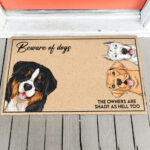 Beware Of Dogs- Personalized Doormat – Funny Gift For Dog Lovers