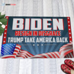 Biden Resign In Disgrace Trump Take American Back Outdoor Indoor Doormat