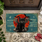 Black Cat Easy Clean Welcome DoorMat