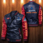 Boise State Broncos Leather Bomber Jacket