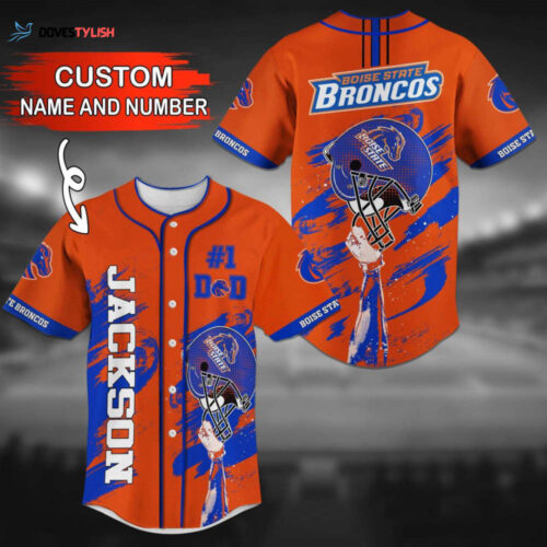 Boise State Broncos Personalized Baseball Jersey
