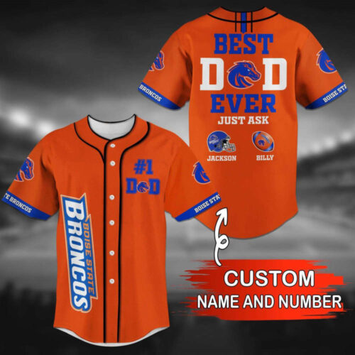 Boise State Broncos Personalized Baseball Jersey Gift for Men Dad