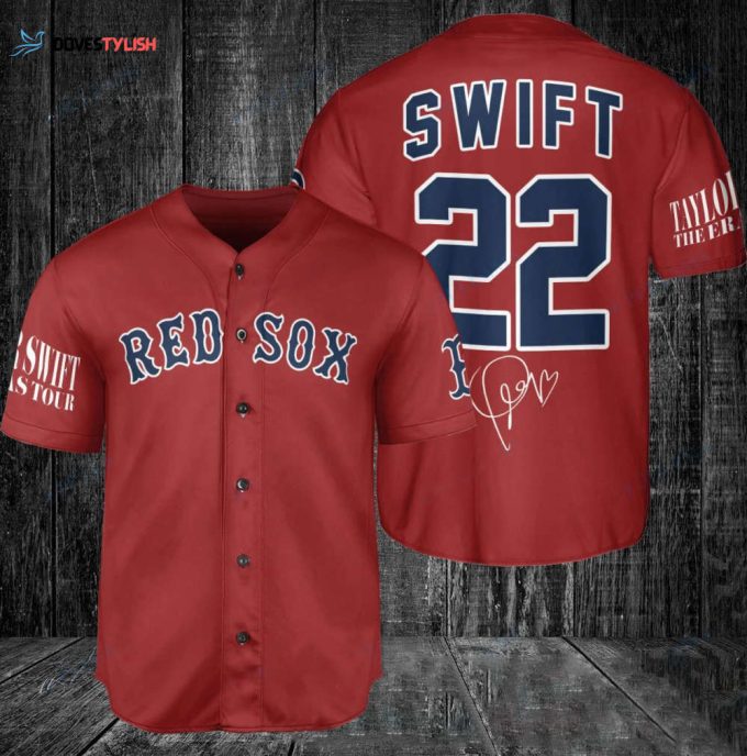 Boston Red Sox Taylor Swift Fan Baseball Jersey Gift for Men Dad