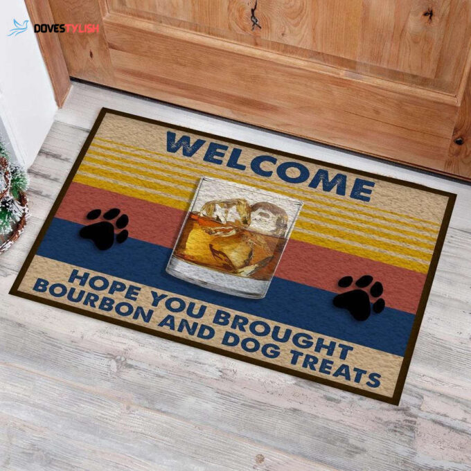 Bourbon And Dog Treats Easy Clean Welcome DoorMat