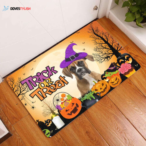 Happy Halloween Font Porch Doormat Home Decor 2024