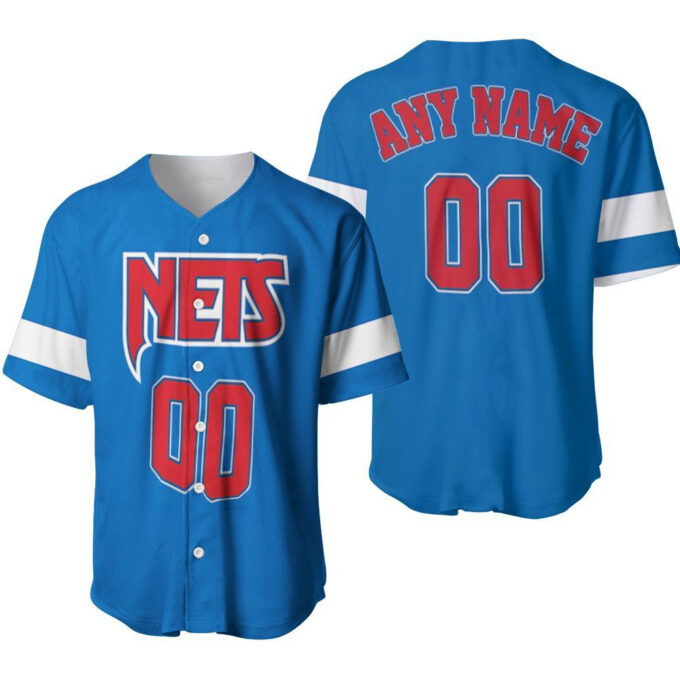 Brooklyn Nets Basketball Team New Arrival Blue Baseball Jersey