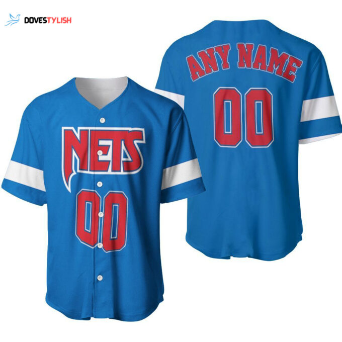 Brooklyn Nets Basketball Team New Arrival Blue Baseball Jersey