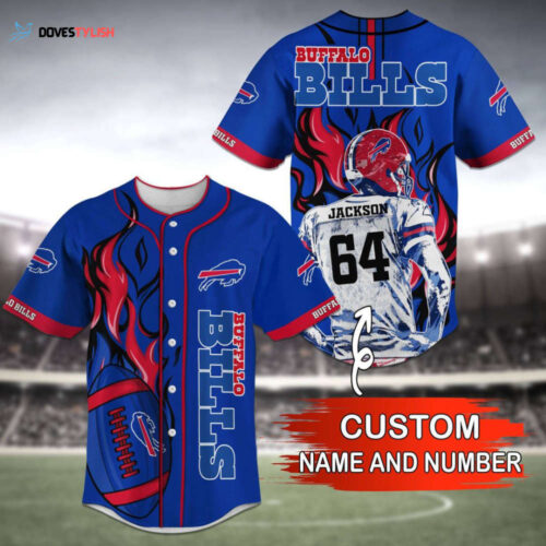 Buffalo Bills Baseball Jersey Personalized Gift for Fans Gift for Men Dad