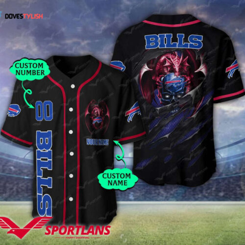 Buffalo Bills Personalized Baseball Jersey
