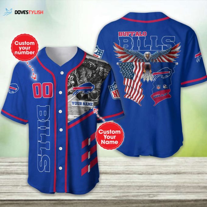 Buffalo Bills Personalized Baseball Jersey