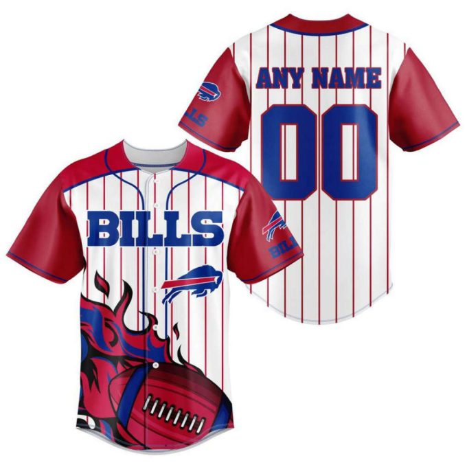 Buffalo Bills Personalized Baseball Jersey