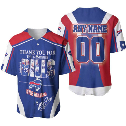 Buffalo Bills Thank You For The Memories Kyle Williams Signature Designed Allover Gift With Custom Name Number For Bills Fans Baseball Jersey