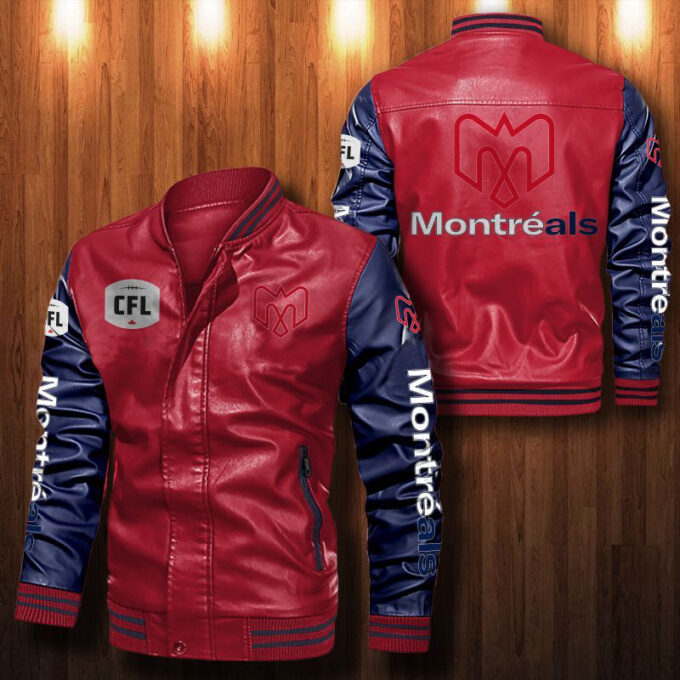 Canada Montreal Alouettes Leather Bomber Jacket