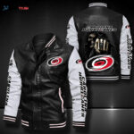 Carolina Hurricanes Leather Bomber Jacket