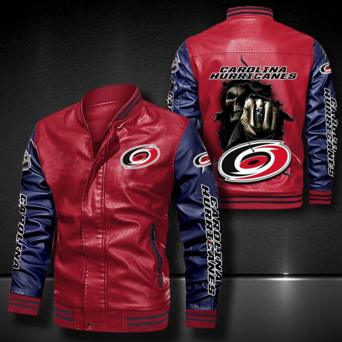 Carolina Hurricanes Leather Bomber Jacket