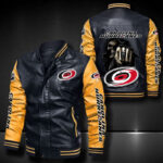 Carolina Hurricanes Leather Bomber Jacket