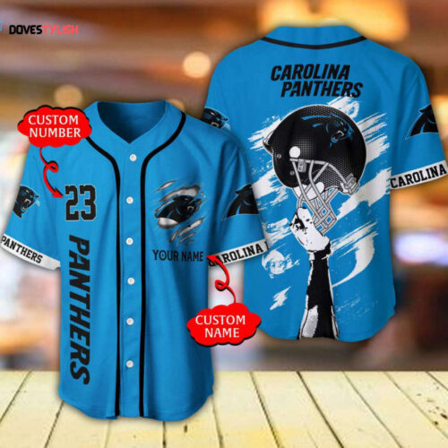 Carolina Panthers Baseball Jersey Personalized