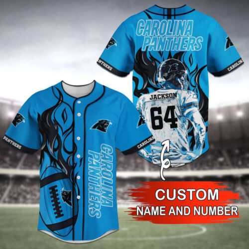 Carolina Panthers Baseball Jersey Personalized Gift for Fans