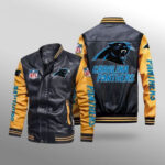 Carolina Panthers Leather Bomber Jacket