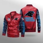 Carolina Panthers Leather Bomber Jacket