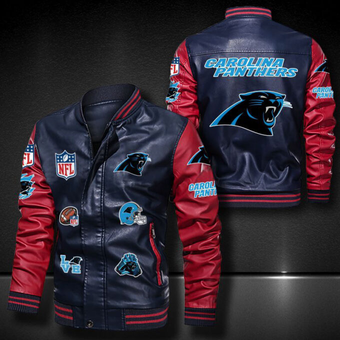 Carolina Panthers Leather Bomber Jacket