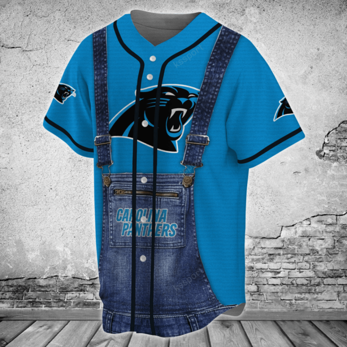 Carolina Panthers Personalized Baseball Jersey