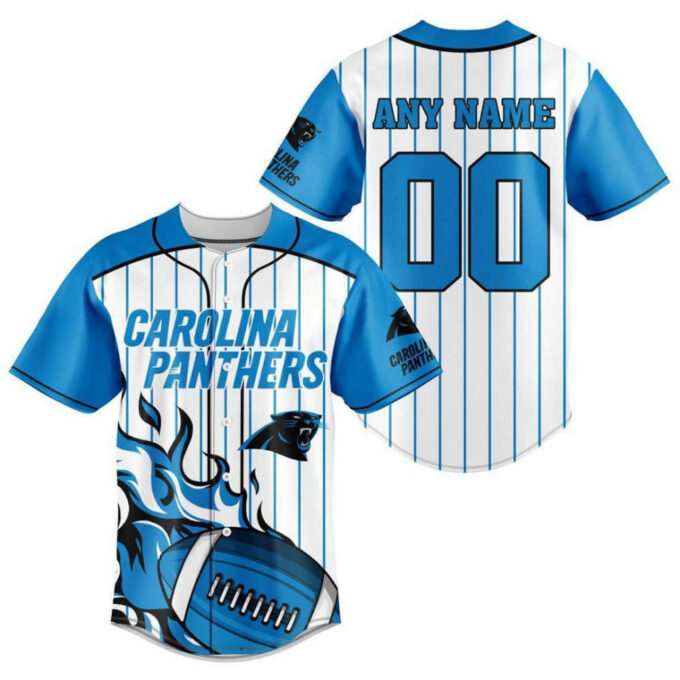 Carolina Panthers Personalized Baseball Jersey