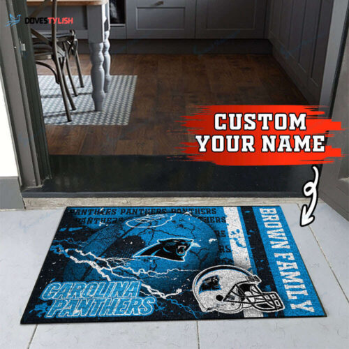Carolina Panthers Personalized Doormat Home Decor 2024